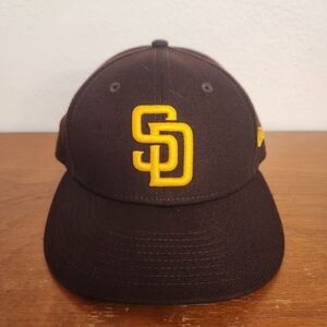 Brown Baseball Cap with Yellow Logo